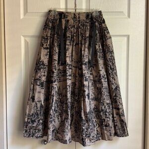 Cotton pleated skirt